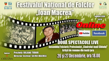 Festivalul Național de Folclor „Ioan Macrea” se mută în mediul online și la TVR 1